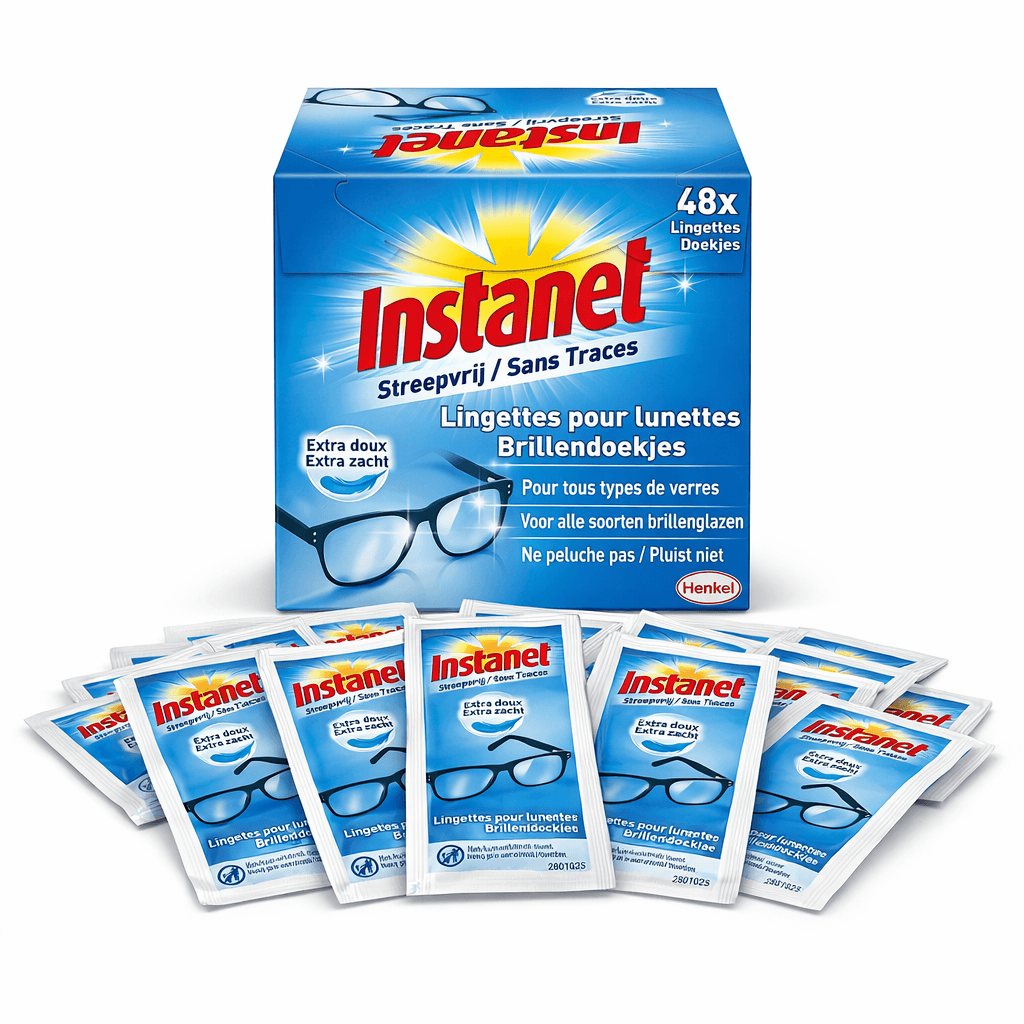 Instanet — Lingettes nettoyantes pour lunettes (boîte de 48) — 1 / 4