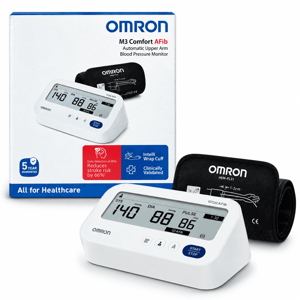 Omron M3 Comfort AFib Blutdruckmessgerät (HEM-7196-FLE)