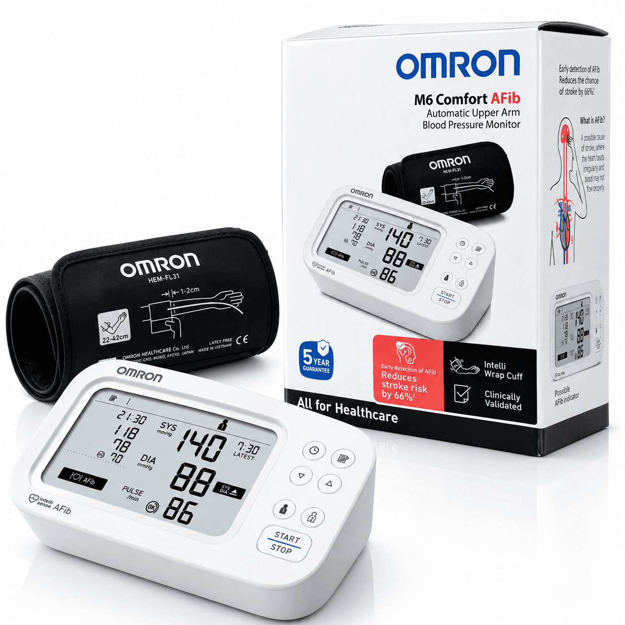 Blutdruckmessgerät Omron M6 Comfort AFib (HEM-7380-E)