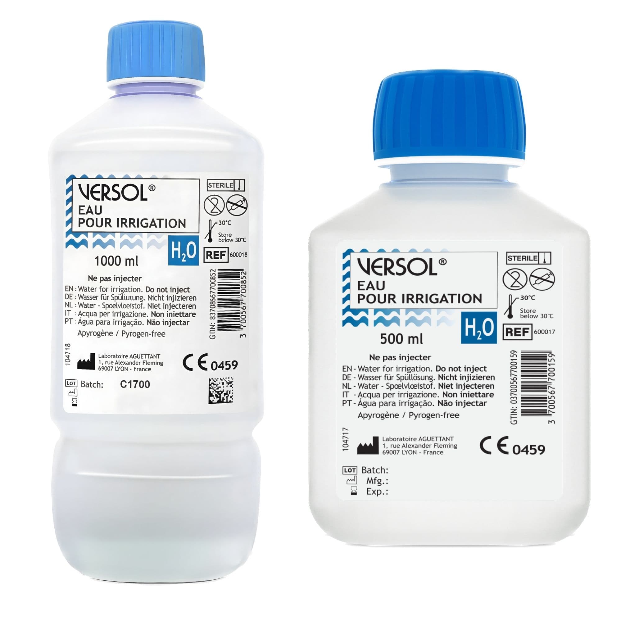 Versol — Steriles Wasser zur Spülung (500 ml / 1 L)