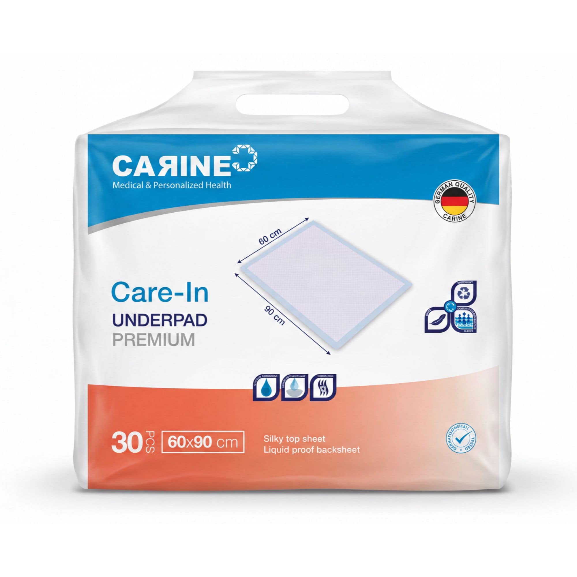 Carine Care-In Disposable Underpad 60 × 90 cm – Box of 30 — 1 / 2