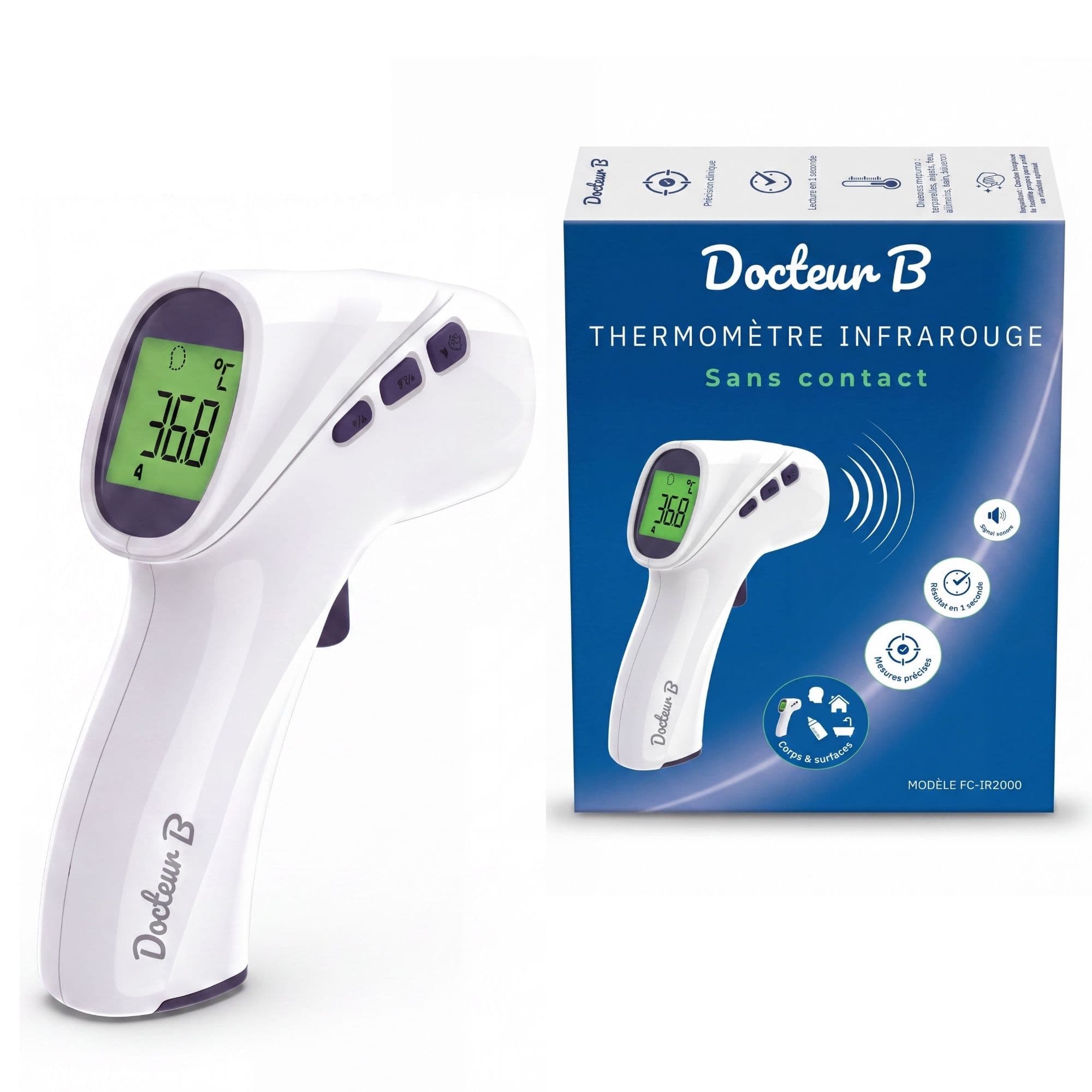 Docteur B Kontaktloses Infrarot-Stirnthermometer FC-IR2000