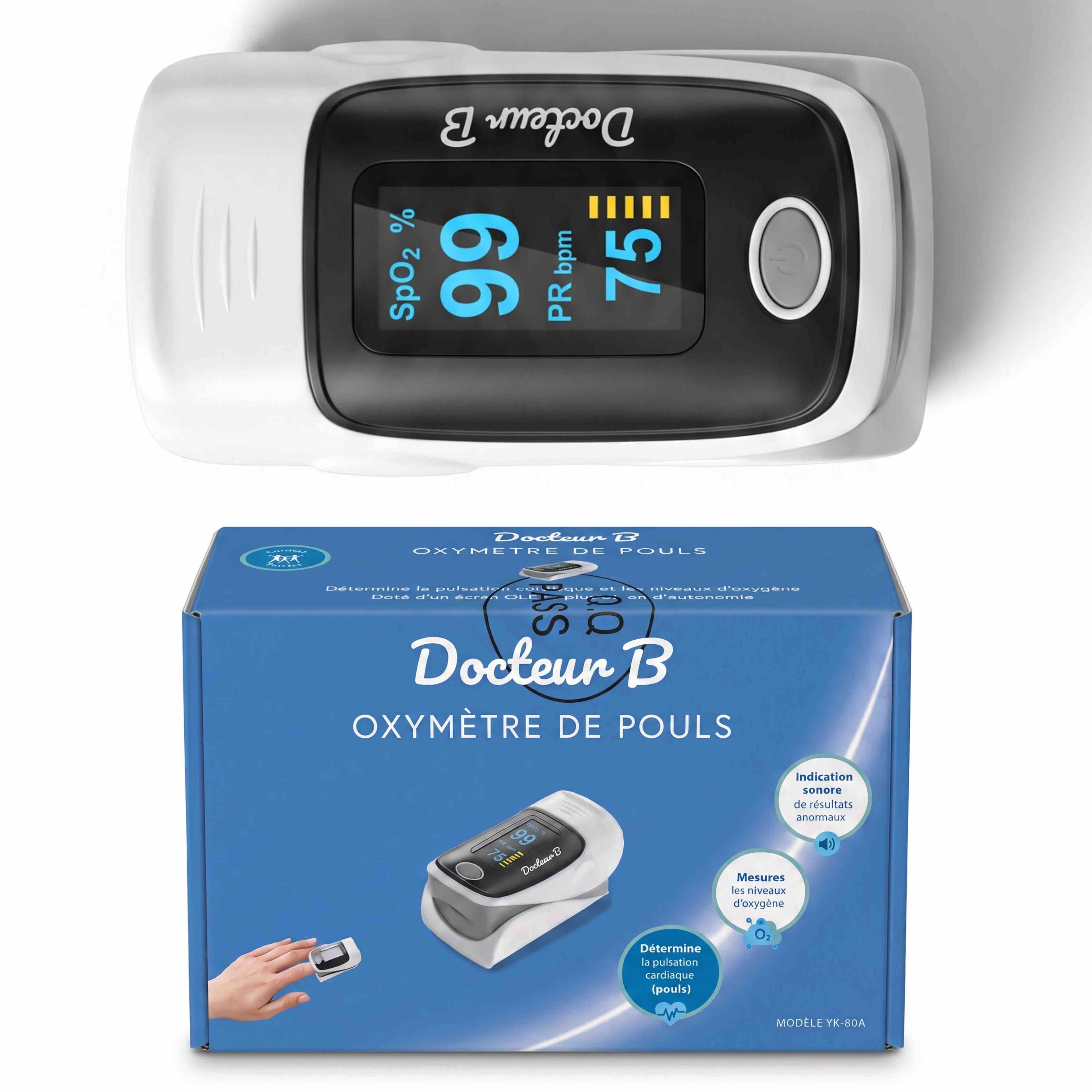 Docteur B Finger-Pulsoximeter YK-80A – SpO₂, Pulsfrequenz & OLED-Display