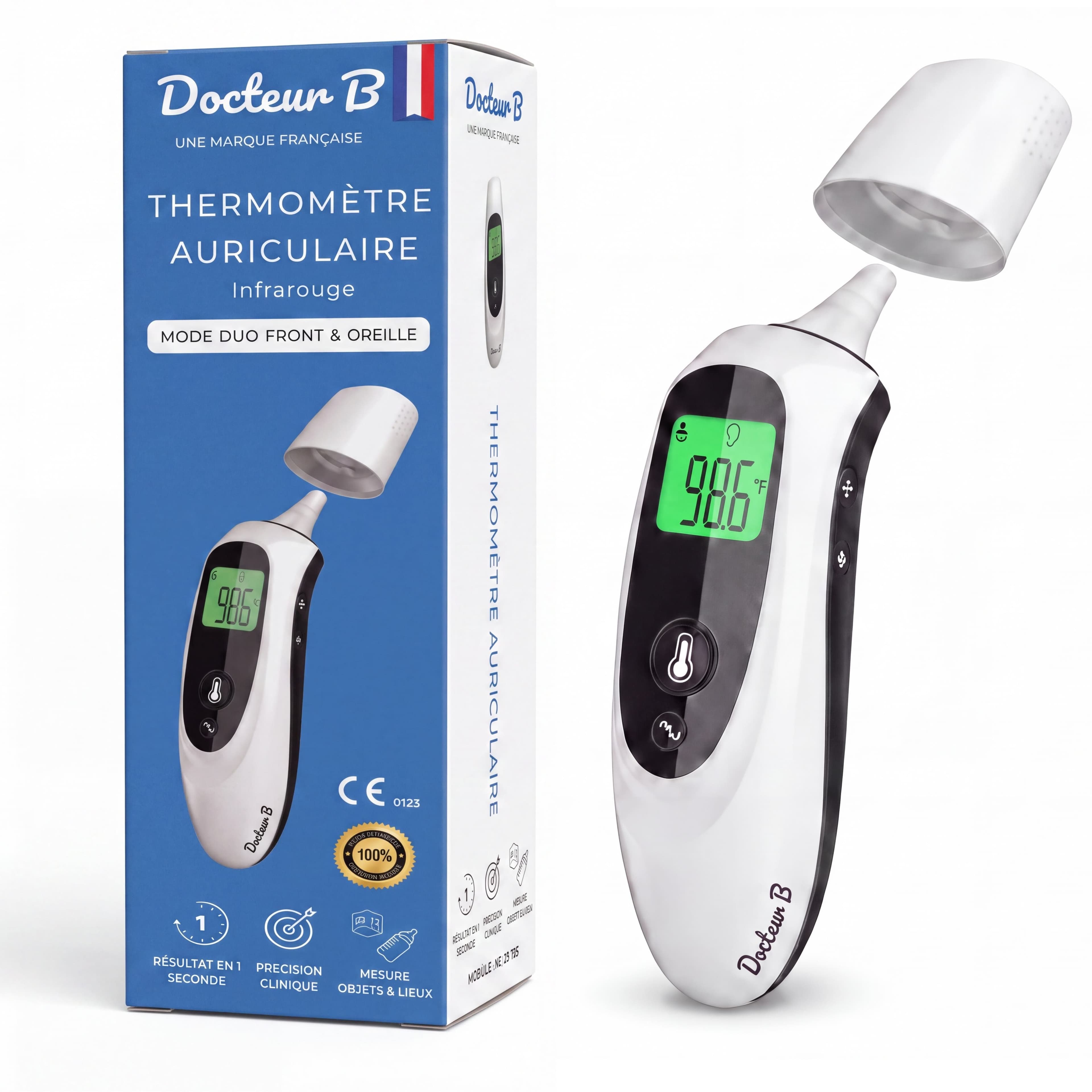 Docteur B Infrarot-Ohr- & Stirnthermometer FC-IR105 – 2-in-1