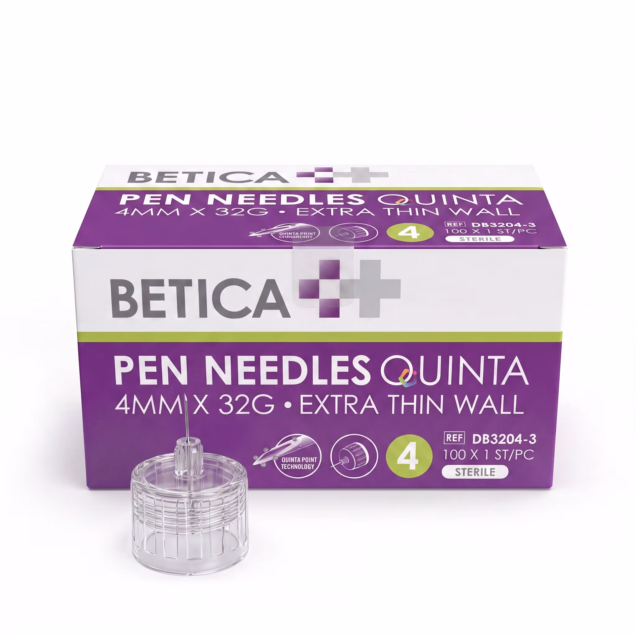 Betica - Aiguilles stylo à insuline Quinta 4 mm 32G